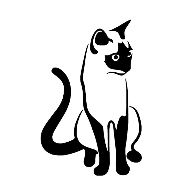 11.6*17.8CM Creative Pet Cat Car Sticker Vinyl Art Cute Accessories Decorative Stickers Black/Silver S1-0151