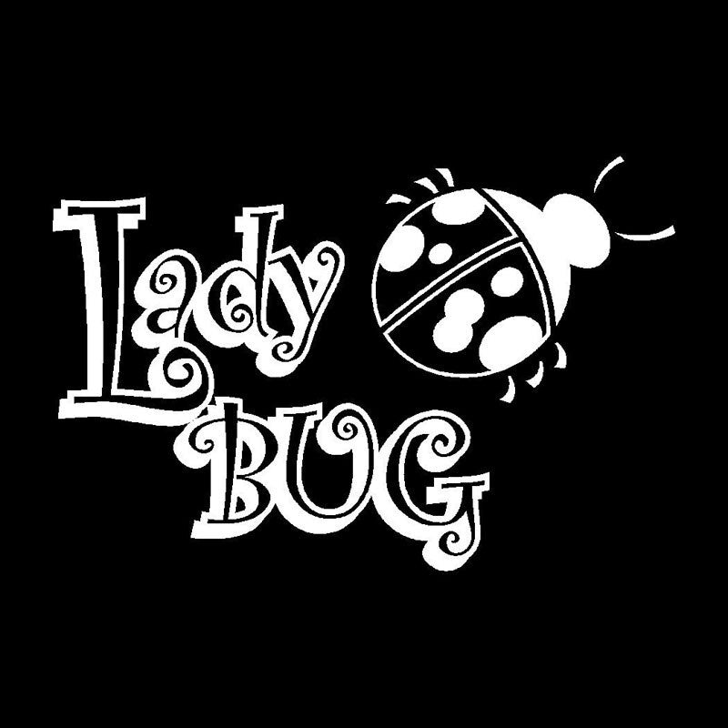 15.2CM*10.1CM Ladybug Unique Vinyl Graphic Decal Car Window Sticker Fun Car Stickers Styling Accessories Black Sliver C8-0945