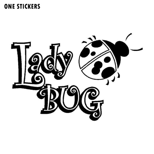 15.2CM*10.1CM Ladybug Unique Vinyl Graphic Decal Car Window Sticker Fun Car Stickers Styling Accessories Black Sliver C8-0945
