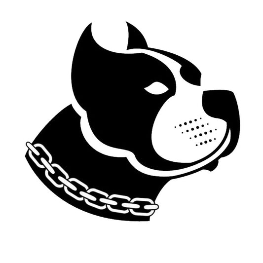 13.5*12.5CM Pitbull Dog Vinyl Decal Fashion Waterproof Car Stickers Car Styling Bumper Decoration Black/Silver S1-0524