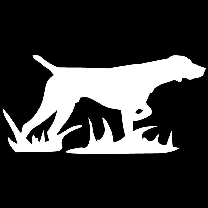 17.8*8.7CM Hunting Dog Car Stickers Stylish Vivid Vinyl Decal Car Styling Bumper Accessories Black/Silver S1-0875