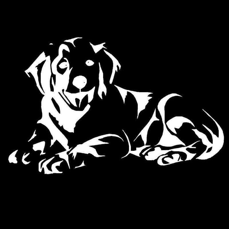 14.2*9.1CM Labrador Dog Car Stickers Lovely Vinyl Decal Car Styling Truck Motorcycle Decoration Black/Silver S1-0908