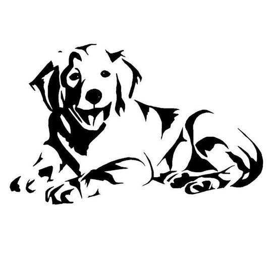 14.2*9.1CM Labrador Dog Car Stickers Lovely Vinyl Decal Car Styling Truck Motorcycle Decoration Black/Silver S1-0908