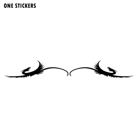 20CM*2.7CM Fashion Phoenix Fly Racing Tribal Decor Car Window Sticker Decal Black/Silver Vinyl C15-1035