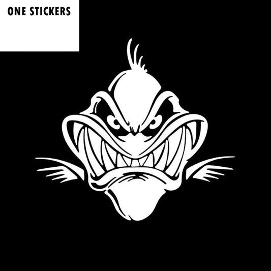 16*14CM FISH BONES Cartoon Car Stickers Motorcycle Stickers Decals Black/Silver CT-617