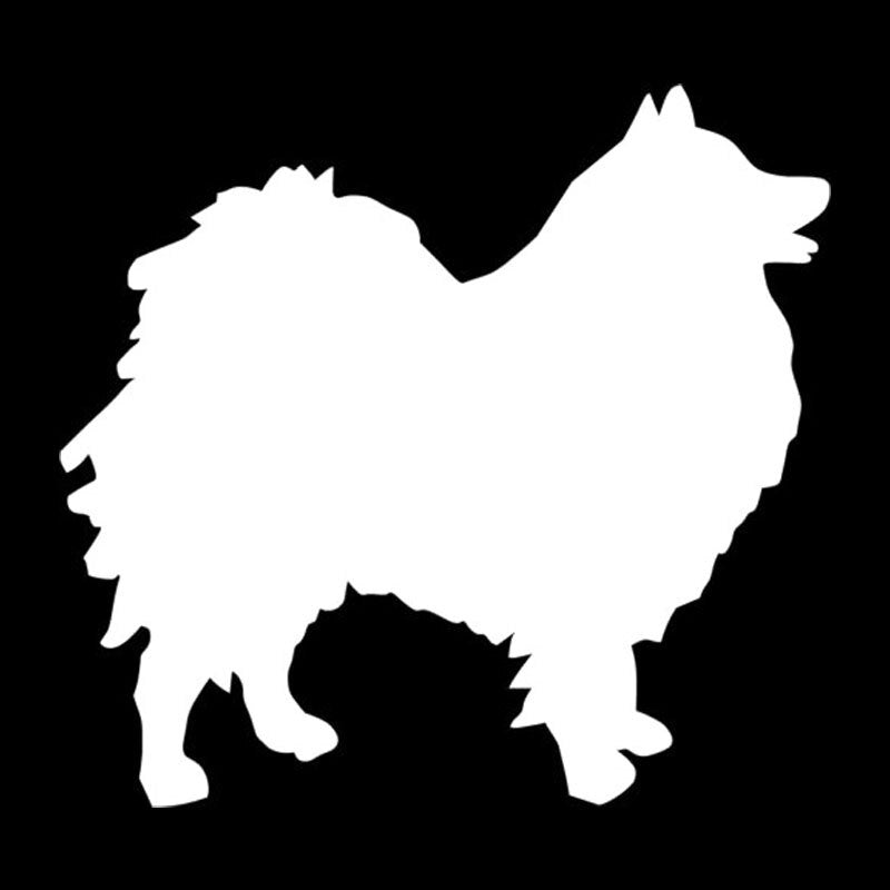 10.2*9.5CM German Spitz Dog Vinyl Decal Waterproof Car Stickers Motorcycle Car Styling Accessories Black/Silver S1-0479