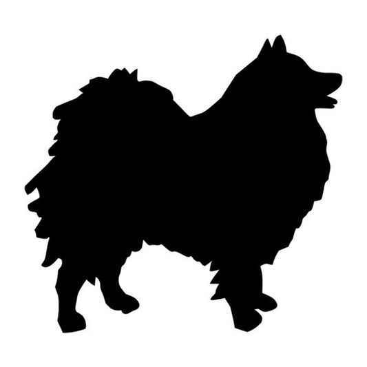 10.2*9.5CM German Spitz Dog Vinyl Decal Waterproof Car Stickers Motorcycle Car Styling Accessories Black/Silver S1-0479