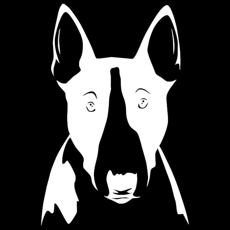 16.5*24.9CM Bull Terrier Dog Vinyl Decal Creative Car Stickers Car Styling Truck Decoration Black/Silver S1-1060