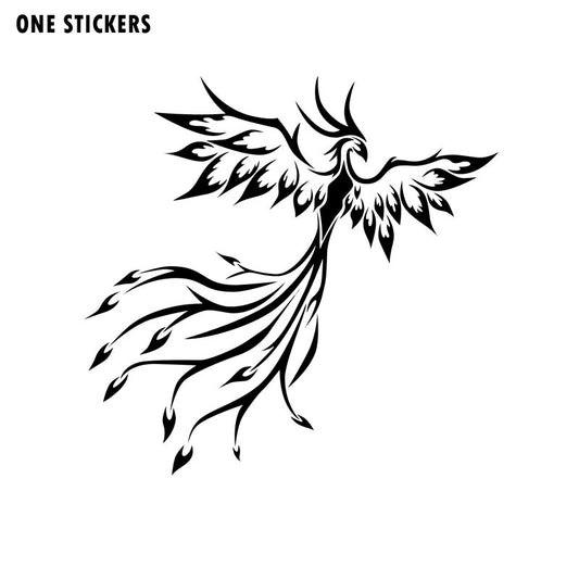 14.2CM*13.8CM Fashion PHOENIX BIRD Vinyl Car-styling Car Window Sticker Decal Black Silver C15-1022