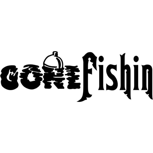 16CM*5.4CM Gone Fishing Decal Choose Black Or Sliver Vinyl Car Stickers Car Styling Accessories C8-0290