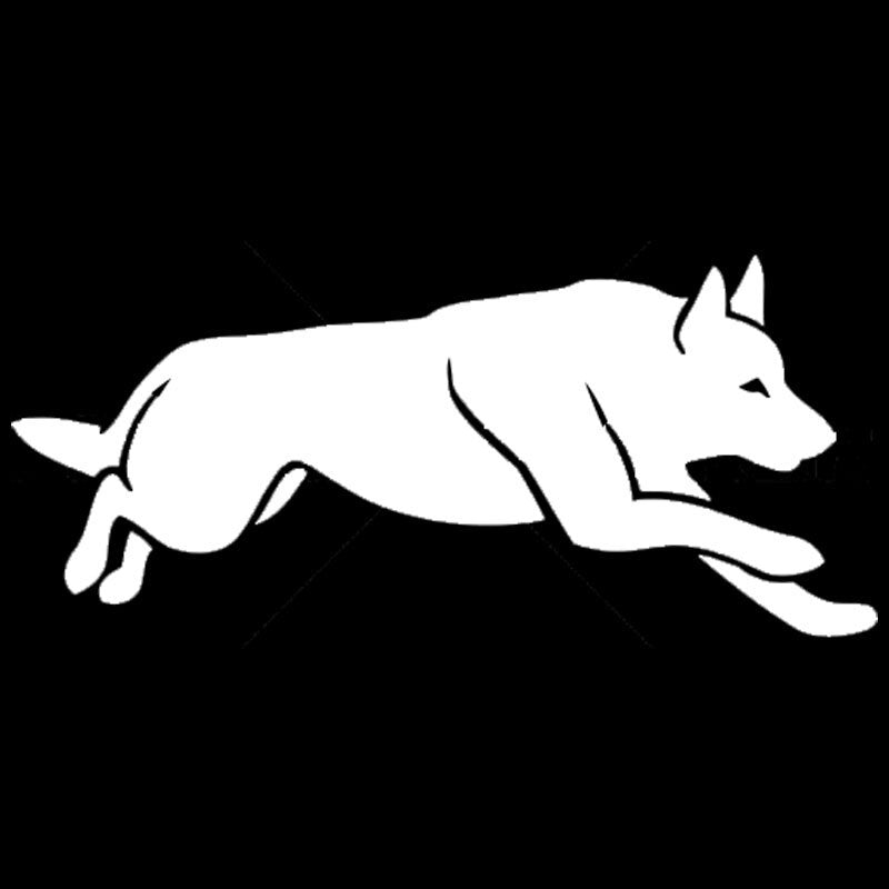 13.2*5.9CM German Shepherd Dog Car Stickers Waterproof Vinyl Decal Car Styling Bumper Accessories Black/Silver S1-0878
