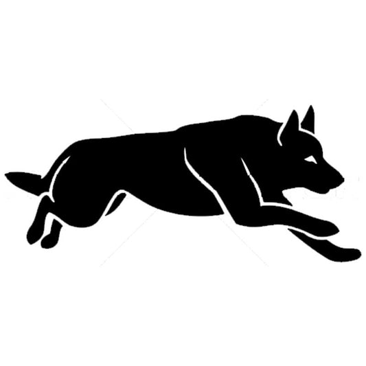 13.2*5.9CM German Shepherd Dog Car Stickers Waterproof Vinyl Decal Car Styling Bumper Accessories Black/Silver S1-0878