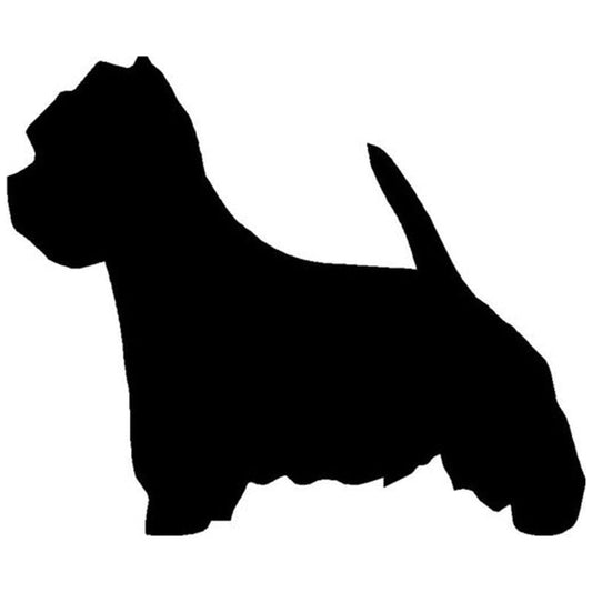 15*12.4CM Westie Dog Vinyl Decal Lovely Car Stickers Car Styling Motorcycle Accessories Black/Silver S1-1282