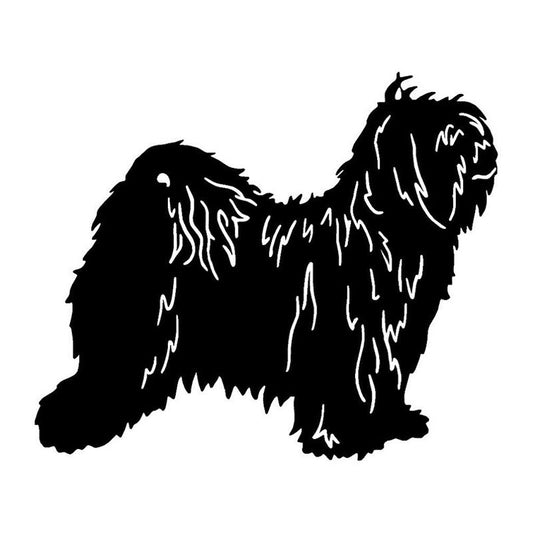 15*12.6CM Tibetan Terrier Dog Car Stickers  Vinyl Decal Car Styling Truck Decoration Black/Silver S1-0851
