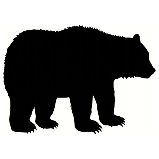 20.3*14.4CM Grizzly Bear Interesting Car Sticker Bumper Decal  Vinyl Car Styling Black/Silver S1-2687