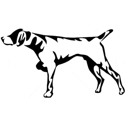 14.2*7.9CM Hunting Dog Car Stickers Personality Vinyl Decal Car Styling Bumper Accessories Black/Silver S1-0881