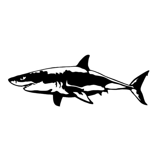 16.4*6CM Fashion Fish Car Vinyl Sticker Art Decal Creative Personality Car Styling Decoration Black/Silver S1-0072