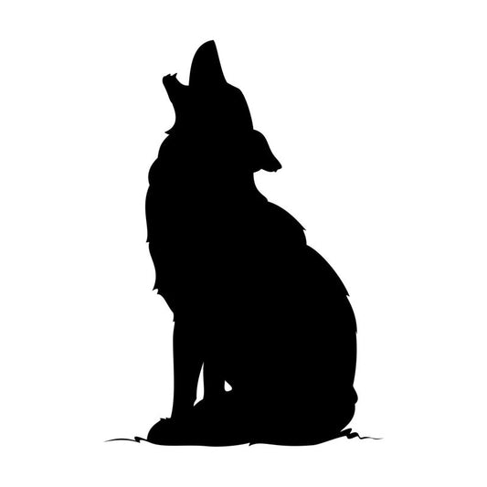 8.8*12.6CM Wolf Pattern Wild Animal Car Styling Decal Interesting Vinyl Car Sticker Black/Silver S1-2307