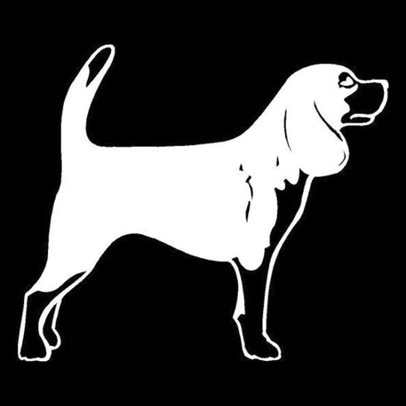 14.2*12CM Beagle Dog Car Stickers Cute Waterproof Vinyl Decal Motorcycle Car Styling Accessories Black/Silver S1-0593