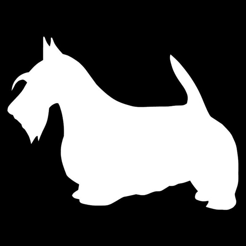 12.7*9.5CM Scotland Terrier Dog Vinyl Decal Lovely Car Stickers Car Styling Motorcycle Bumper Accessories Black/Silver S1-1082