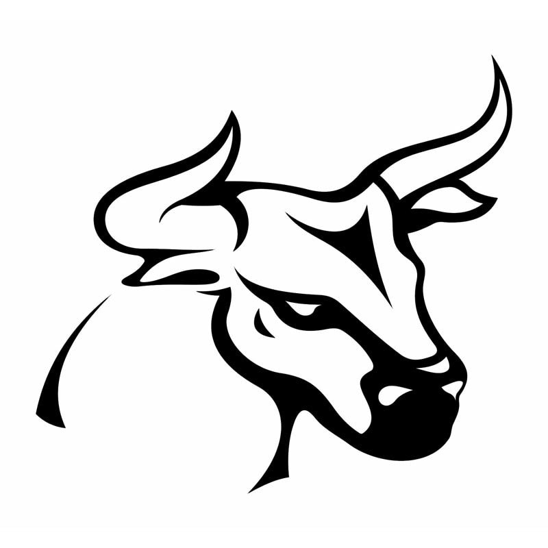 10.9*10.1CM Classic Tattoo Bull Simple Design Decal Car Styling Decoration Vinyl Car Stickers Black/Silver S1-2657
