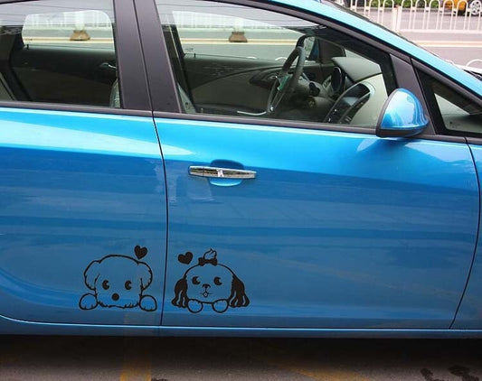 32*14CM  Car Stickers Cartoon DOG On The Side Door Stickers Personalized Bumper Sticker CT-515