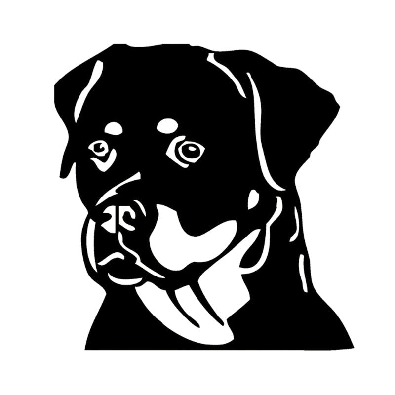 12.7*12.7CM Rottweiler Dog Car Stickers Cute Fashion Decals Car Styling Accessories Black/Silver S1-0276