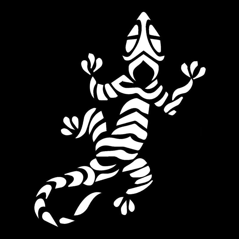 12.4*15.5CM Gecko Lizard Fashion Design Car Sticker Interesting Car Styling Decals Black/Silver S1-2774