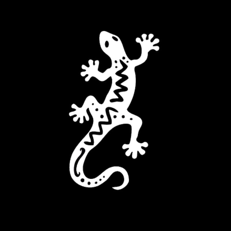 8.6*15.2CM Fashion Gecko Lizard Vinyl Car Tail Styling Decal Vivid Animal Car Sticker Black/Silver S1-2825