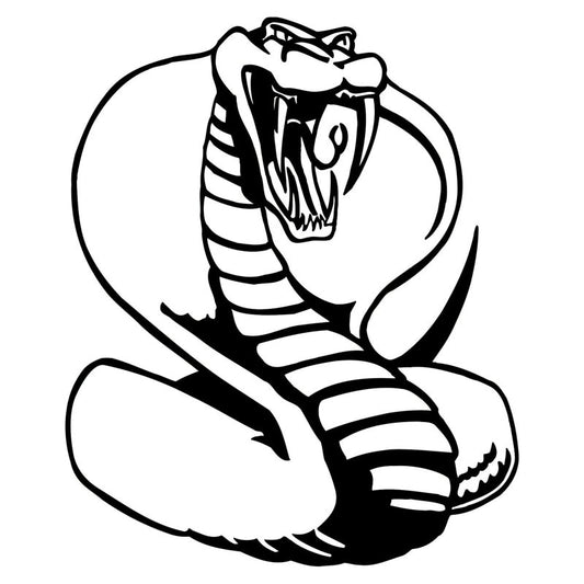 13.3*16CM Ferocious Cobra Snake Fashion Car Styling Vinyl Car Stickers Bumper Decal Black/Silver S1-2735