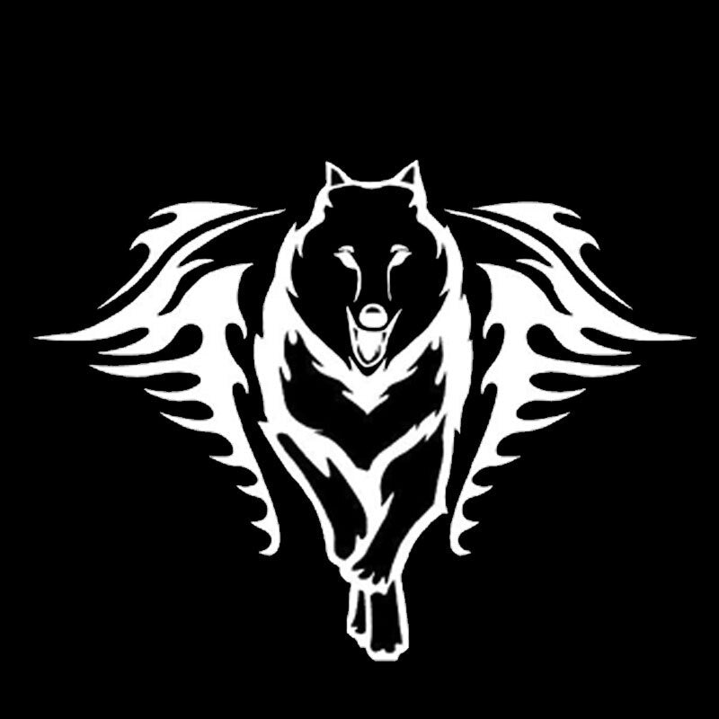 15.2*11.5CM Husky Dog With Flame Car Stickers Nice Cool Decals Car Styling Decorative Accessories Black/Silver S1-0240