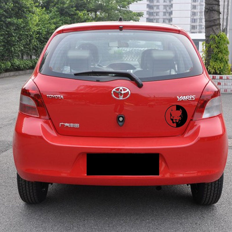 12*12CM PITBULL SUPER HERO DOG Fun Dog Personalized Car Stickers Decals Black Silver CT-520