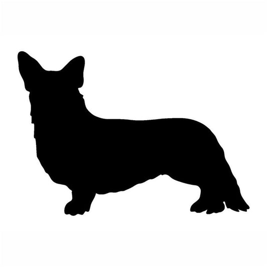 19.5*12.7CM Cardogam Welsh Corgi Car Stickers Lovely Pet Dog Vinyl Decal Car Styling Bumper Decoration Black/Silver S1-0717