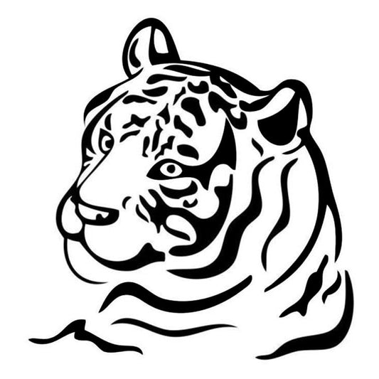 13*13.7CM Classic Tiger Stripe Fashion Vinyl Car Styling Decals Waterproof Car Stickers Black/Silver S1-2596