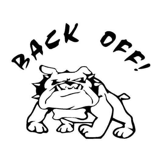 15.2CM*12.6CM Back Off Bulldog Fun Unique Vinyl Graphic Decals Car-styling Stickers Car Styling Decor Black Sliver C8-0942