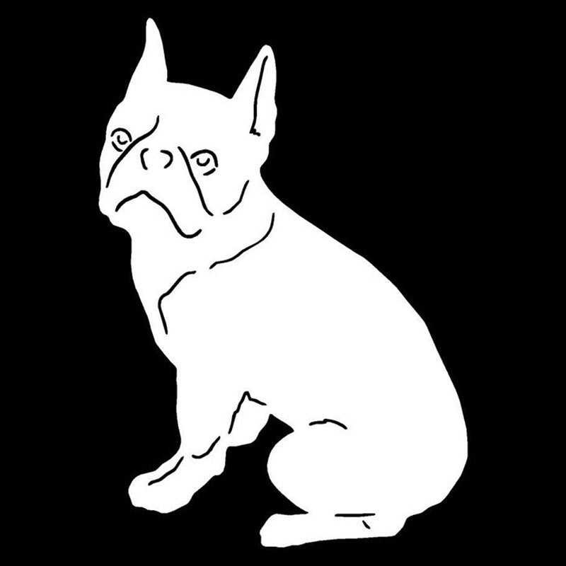 8.9*12.7CM Boston Terrier Pet Dog Car Stickers Creative Vinyl Decal Car Styling Bumper Accessories Black/Silver S1-0868