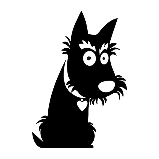7.4*10.4CM Scottish Dog Car Stickers Personality  Decals Car Styling Decoration Black/Silver S1-0281