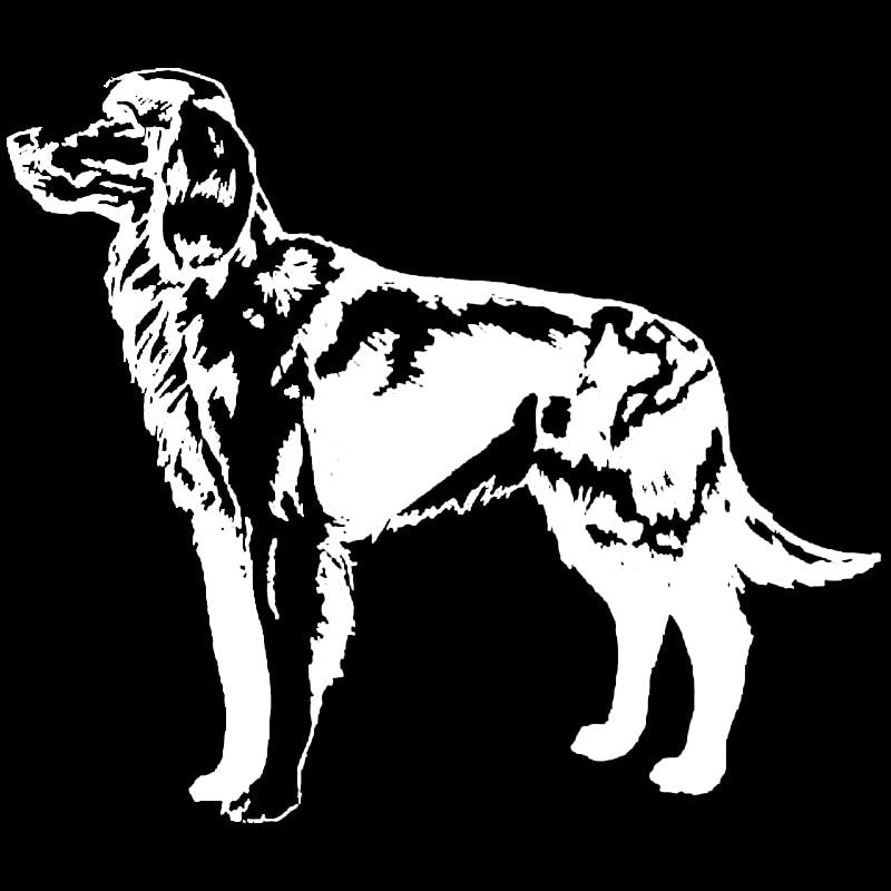 14.2*12.2CM Red Setter Car Stickers Creative Pet Dog Vinyl Decal Car Styling Decoration Black/Silver S1-0542