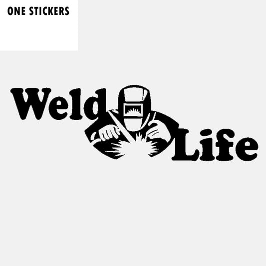 17CM*5.2CM   Weld Life Vinyl Car Window Sticker Decal Black Silver C11-1609