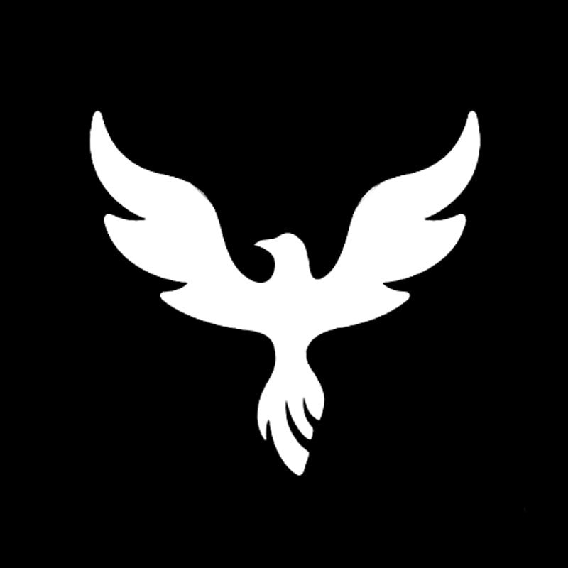15CM*13.8CM Animal Phoenix Rising Motorcycle Decal Car Sticker Black/Silver Vinyl Decoration C15-1043