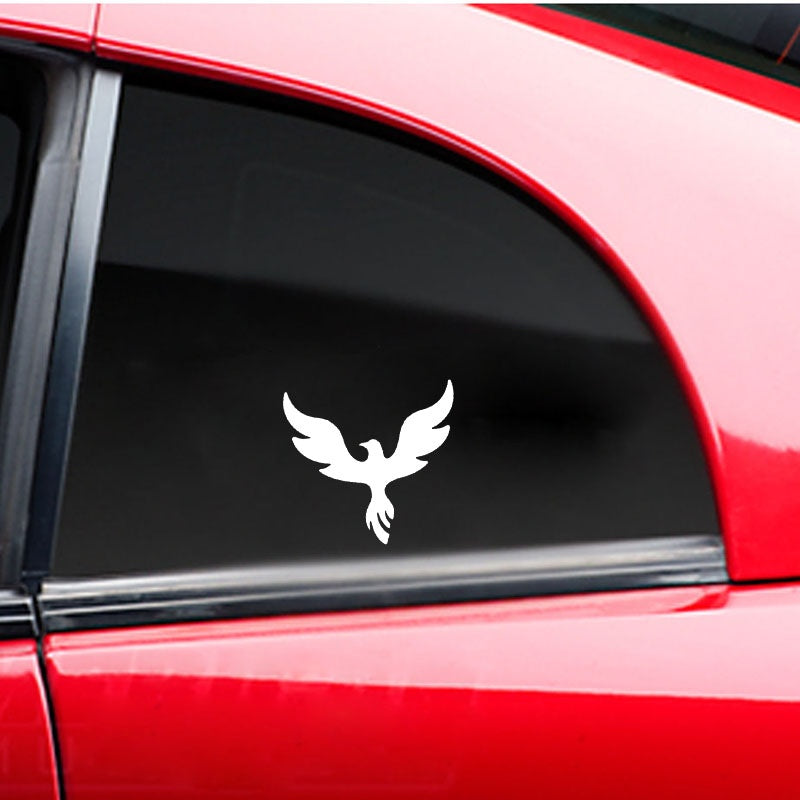 15CM*13.8CM Animal Phoenix Rising Motorcycle Decal Car Sticker Black/Silver Vinyl Decoration C15-1043