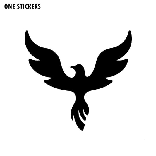 15CM*13.8CM Animal Phoenix Rising Motorcycle Decal Car Sticker Black/Silver Vinyl Decoration C15-1043