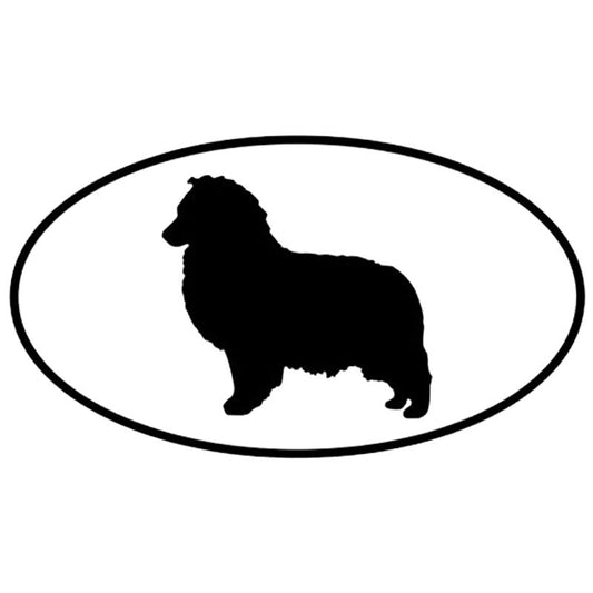 13*7.2CM Shetland Sheepdog Dog Car Stickers Personality Vinyl Decal Car Styling Truck Decoration Black/Silver S1-0678