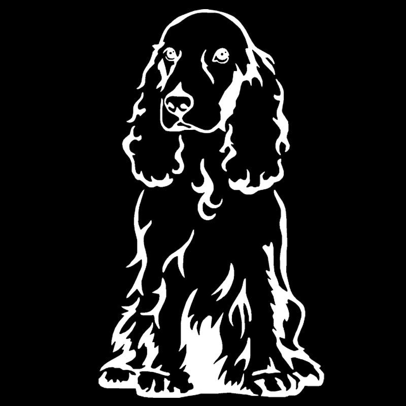 8.7*15CM Cocker Spaniel Dog Car Stickers Creative Vinyl Decal Car Styling Truck Decoration Black/Silver S1-0941