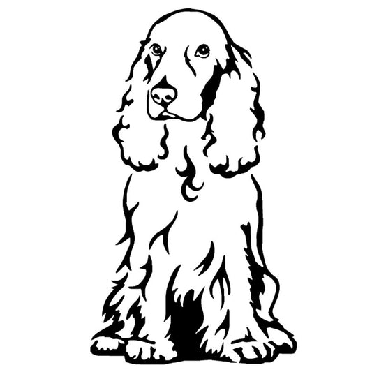 8.7*15CM Cocker Spaniel Dog Car Stickers Creative Vinyl Decal Car Styling Truck Decoration Black/Silver S1-0941