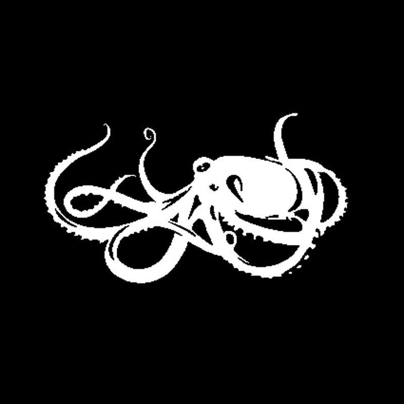 16.1cm*9.4cm The Noble And Lazy About Octopus Vinyl Good Quality Car Window Sticker Black/Silver Decal C18-0229