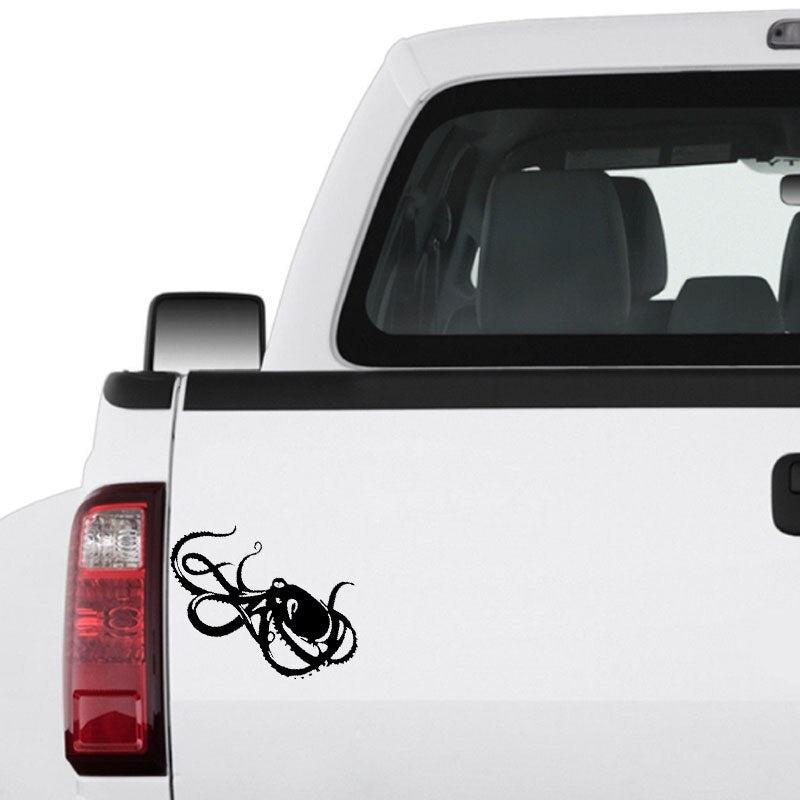 16.1cm*9.4cm The Noble And Lazy About Octopus Vinyl Good Quality Car Window Sticker Black/Silver Decal C18-0229
