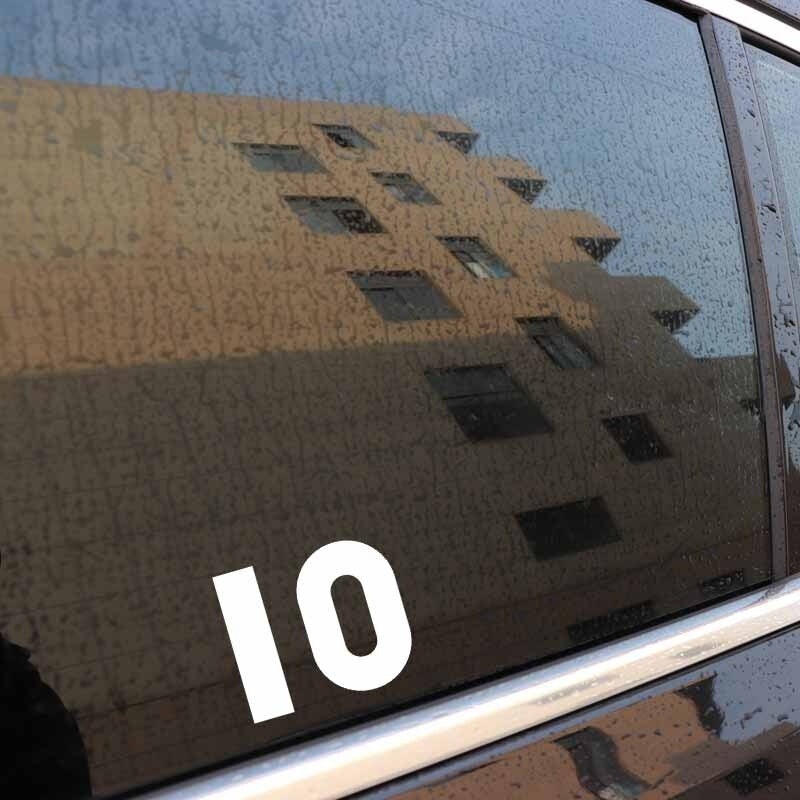 11.8CM*10CM personalized Number 10 Vinyl Car-styling Car Sticker Decal Black/Silver Graphical C11-0889