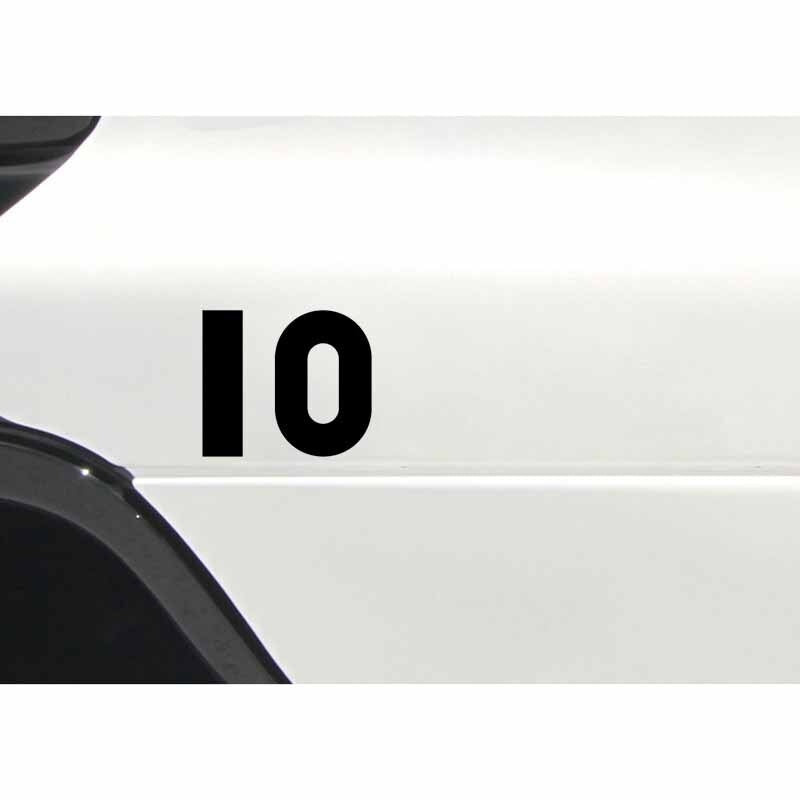 11.8CM*10CM personalized Number 10 Vinyl Car-styling Car Sticker Decal Black/Silver Graphical C11-0889