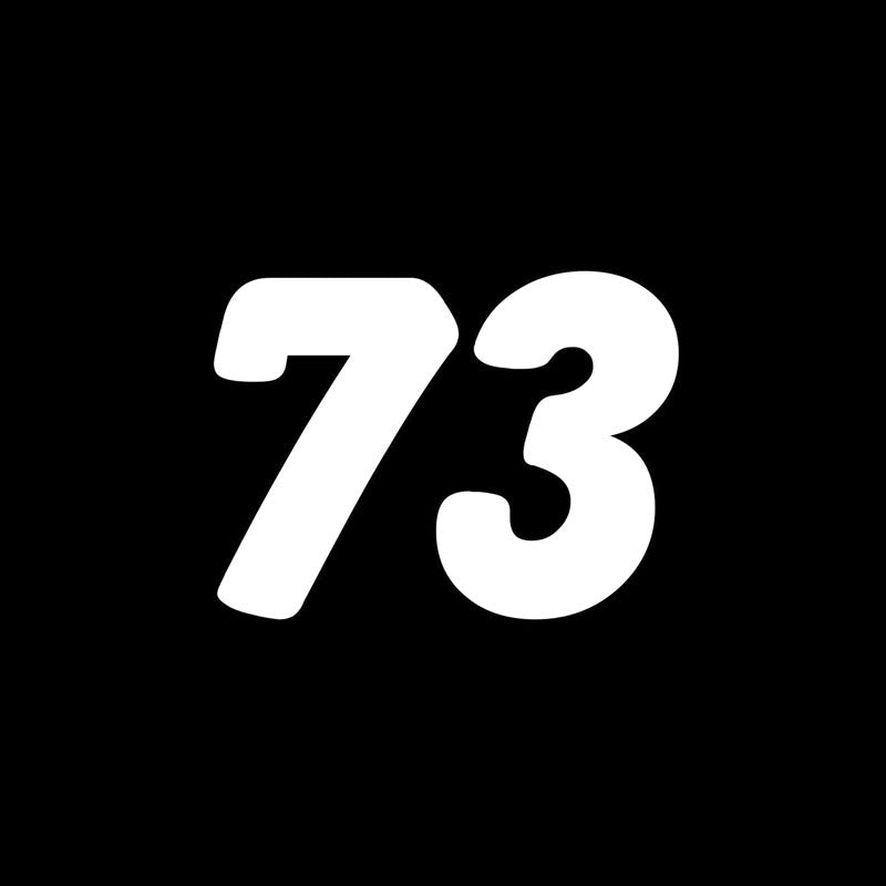 15CM*11.1CM Fun Racing Number 73 Vinyl Car-styling Car Sticker Decal Black/Silver Graphical C11-0770
